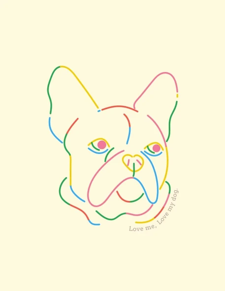 Sketchbook: Colorful Dog Sketchbook, 8.5" X 11", 110 Pages, Large Blank Drawing Book For All Age With Cute Dog ürün görseli 1