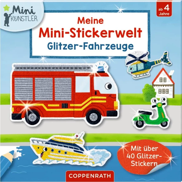 Meine Mini-Stickerwelt - Glitzer-Fahrzeuge: Mit Über 40 Glitzer-Stickern (Mini-Künstler) ürün görseli 1