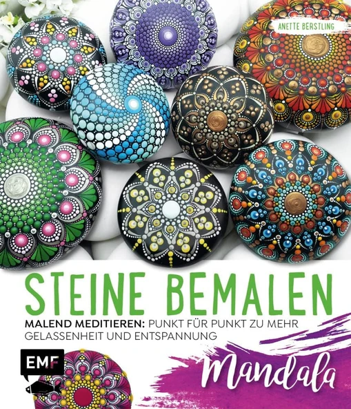 Steine Bemalen – Mandala: Malend Meditieren: Punkt Für Punkt Zu Mehr Gelassenheit Und Entspannung ürün görseli 1