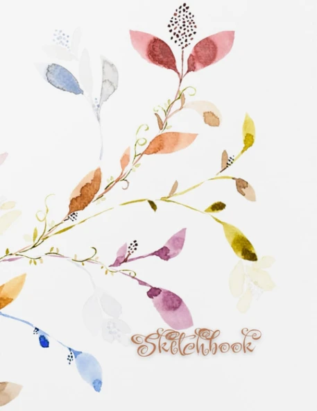 Sketchbook: Water Colour Pattern Affect Background, Large 8.5" X 11", 110 Pages, Perfect For Everyone, Crayons, Pencils, Drawing And Sketching ürün görseli 1