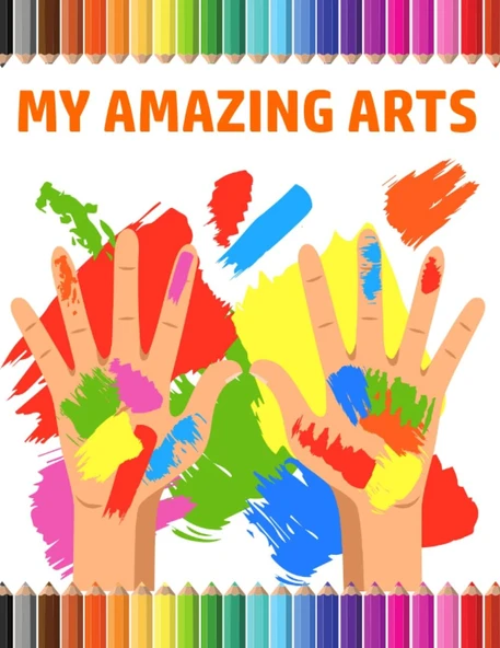Independently Published My Amazing Arts: Little Artist Sketch Book With105 Blank White Pages For Drawing, Sketching, Painting, Coloring, Doodling And Writing. Ideal Gift For Kids, Boys & Girls 8.5 X ürün görseli 1