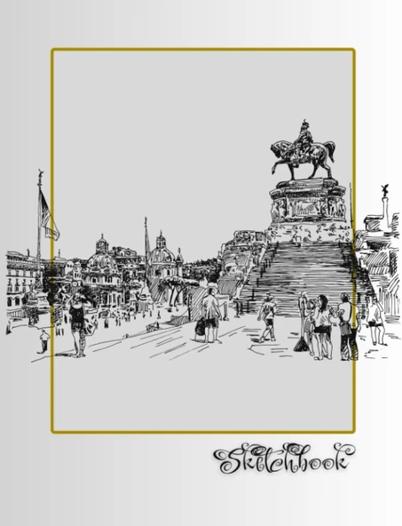 Sketchbook: City Scene, Large 8.5" X 11", 110 Pages, Perfect For Everyone, Crayons, Pencils, Drawing And Sketching ürün görseli 1
