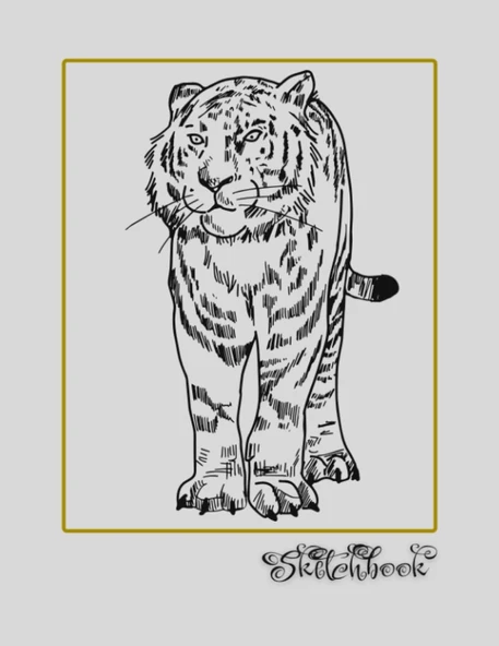 Sketchbook: African Wildlife Sketch, Large 8.5" X 11", 110 Pages, Perfect For Everyone, Crayons, Pencils, Drawing And Sketching ürün görseli 1