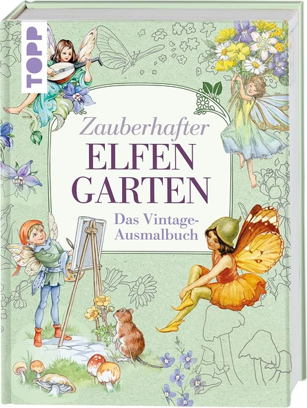 Zauberhafter Elfengarten: Das Vintage-Ausmalbuch ürün görseli 1