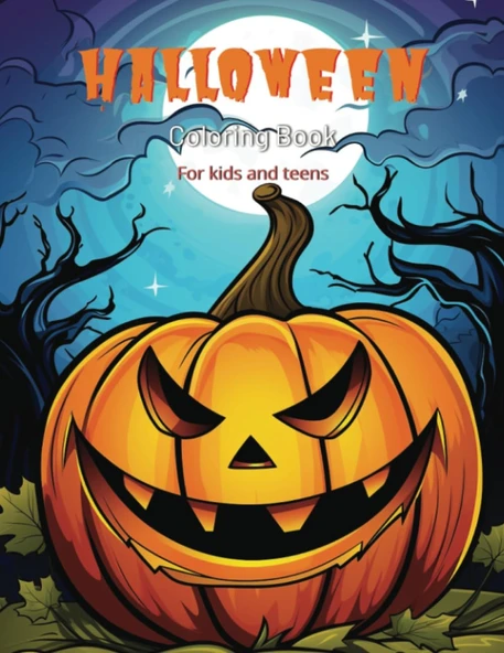 Independently Published Halloween Colouring Book For Kids And Teens, 8,5X11 Inch, 80 Pages ürün görseli 1