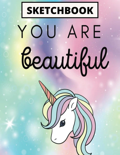 Independently Published Sketchbook: Drawing Notebook With Unicorns, Drawing Book (Sketchbook For Kids) ürün görseli 1