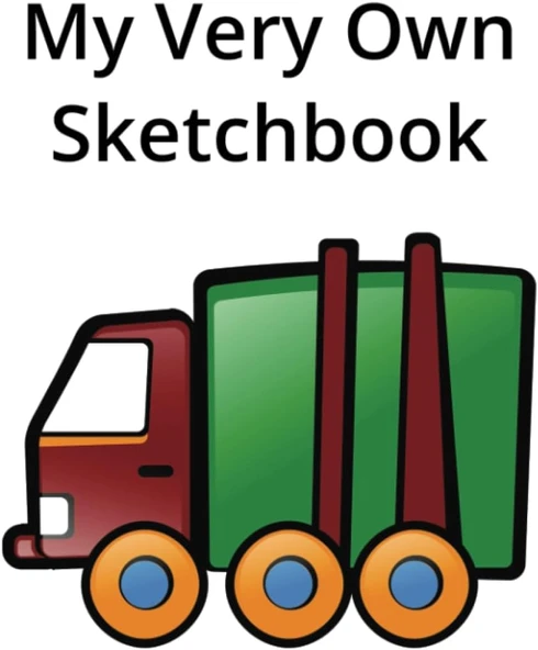 Independently Published Cute Large Sketchbook For Kids: Toy Truck Cover, 120 Pages, 8.5 X 11 Inches, For Sketching, Drawing, And Crayon Coloring ürün görseli 1