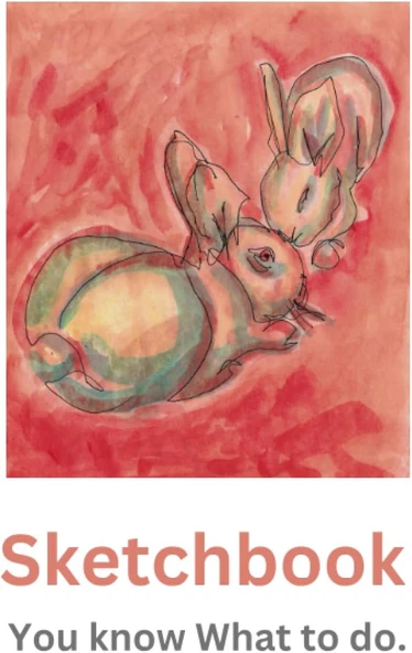 Bunnies Sketchbook: Sketchbook With Bunnies Cover, 120 Blank Pages To Draw On. Ideal For Children And Adults ürün görseli 1