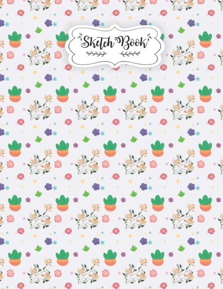 Pattern Llama Cactus And Floral Sketchbook: A Blank Pages Reverse Color Alpaca Sketch Book For Kids, Teen School And College Students Awesome Birthday Gift For Kids, Women, Girls Llamazing Draw ürün görseli 1