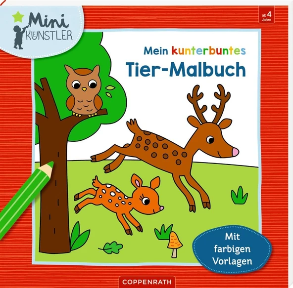 Mein Kunterbuntes Tier-Malbuch: Mit Farbigen Vorlagen ürün görseli 1