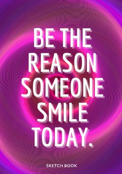 « The Reason Someone Smile Today. »: Galaxy Sketchbook For Space Lovers, Softcover ⎮7X10 Inches⎮ Motivational & Inspirational Sketch Pad For ... Large Paper With Quote On The Cover ürün görseli 1