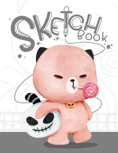 Sketchbook: Drawing Notebook With Cute Cartoon, Drawing Book (Size 8.5 X 11) (120 Sketch Book Blank Pages)(Sketchbook For Kids) ürün görseli 1