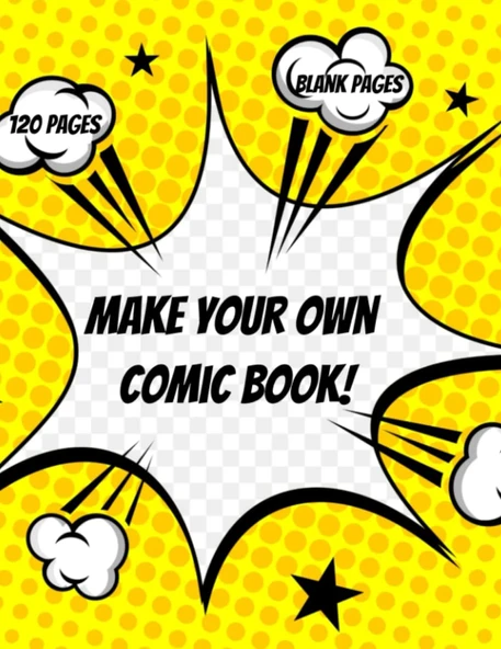 Make Your Own Comic Book! 120 Blank Comic Strip Pages 8.5 X 11 ürün görseli 1