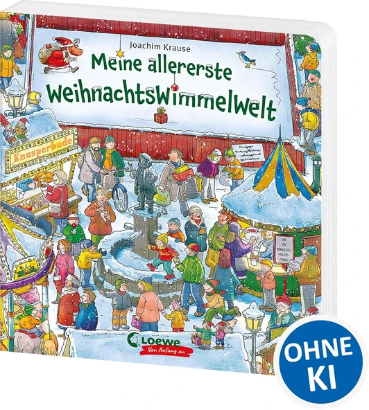 Meine Allererste Weihnachtswimmelwelt: Wimmelspaß Für Die Advents- Und Weihnachtszeit Zum Gemeinsamen Suchen Und Entdecken – Pappbilderbuch Für Ab 2 Jahren ürün görseli 1