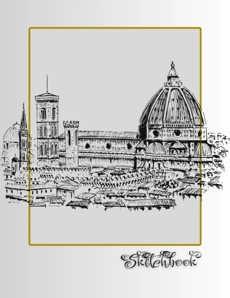 Sketchbook: City Scene, Large 8.5" X 11", 110 Pages, Perfect For Everyone, Crayons, Pencils, Drawing And Sketching ürün görseli 1