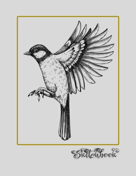 Sketchbook: Bird Sketch, Large 8.5" X 11", 110 Pages, Perfect For Everyone, Crayons, Pencils, Drawing And Sketching ürün görseli 1