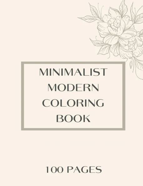Independently Published Minimalist Coloring Book, 8.5 Inches X 11 Inches, Abstract Minimalist Coloring Book, Aesthetic Minimalist Line Boho Coloring Book: ... Coloring Book, Minimalist ürün görseli 1