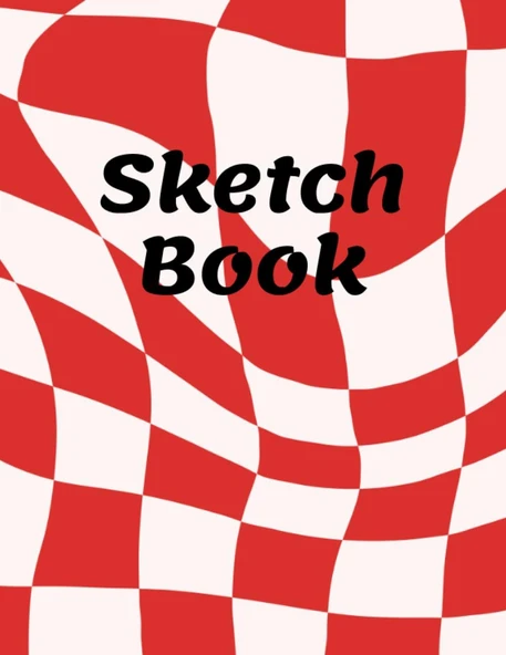Sketch Book: Red Checkered Notebook For Drawing, Sketching, Doodling,: Journal Sketchbook For Artist Drawing Blank Paper Pad 8.5"X11",120 Pages. ürün görseli 1
