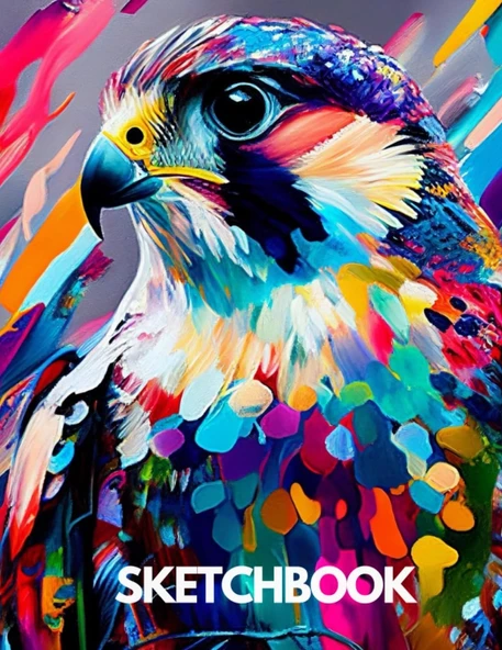 Peregrine Falcon Sketchbook For Drawing 8.5 X 11 Inch 150 Pages: Peregrine Falcon Blank Journal & Blank Notebook , Sketch,Draw & Doodle For Falcons Lovers ürün görseli 1