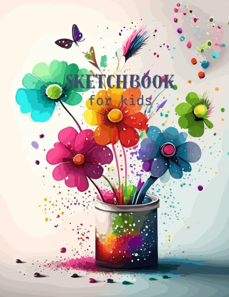 Sketchbook For Kids: Blank Large Notebook For Drawing, Colouring, Painting, Sketching And Doodling, 120 Pages, 8.5X11 ürün görseli 1