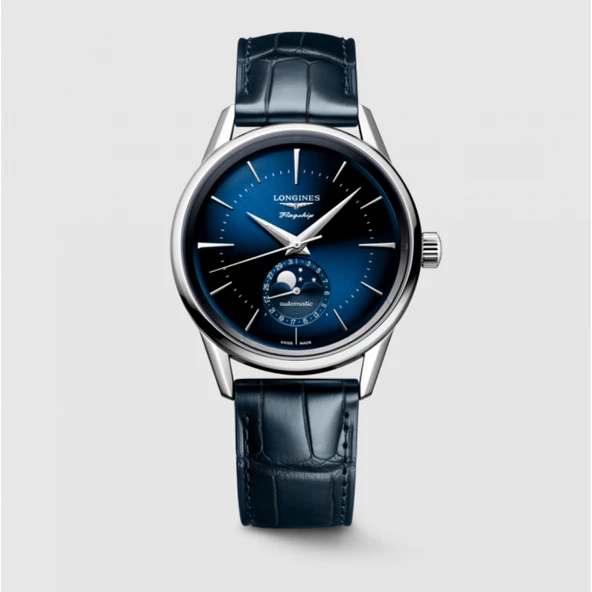 LONGINES FLAGSHIP HERITAGE MOONPHASE L48154922 L4.815.4.92.2 ERKEK KOL SAATİ ürün görseli 1