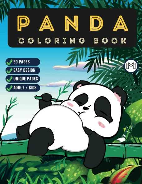 Independently Published Cute Panda Coloring Book Jungle Animal Coloring Sheets For Kids Teens And Adults Coloring Pages Stress Relief Panda Themed Zoo Wild Animal Coloring ... Teacher Student Gift Fo ürün görseli 1