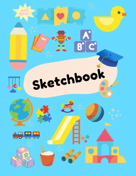 Sketchbook & Notebook : Large Blank Paper For Drawing, Writing, Painting Or More: Perfect For Students, Kids, School, Special Gift ürün görseli 1