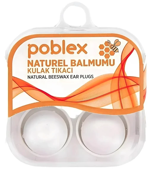 Poblex Naturel Balmumu Kulak Tikaci 2li ürün görseli 1