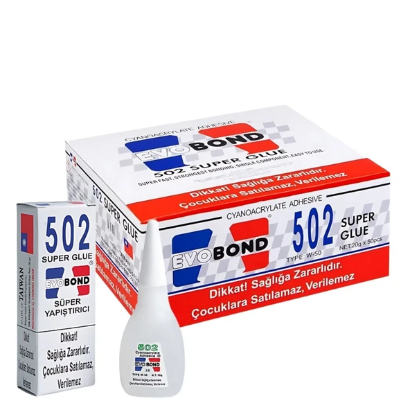 ŞeyliŞeyler - Evobond 502 Süper Yapıştırıcı Hızlı Yapıştırıcı 20 gr 1 Adet ürün görseli 1