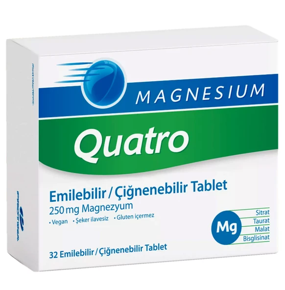 Magnesium Quatro 32 Çiğnenebilir Tablet ürün görseli 1