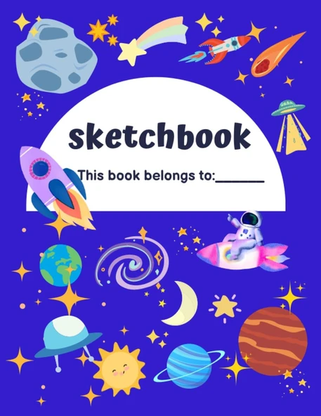 Sketchbook & Notebook : Large Blank Paper For Drawing, Writing, Painting Or More, 8.5"*11": Perfect For Students, Kids, School, Special Gift ürün görseli 1