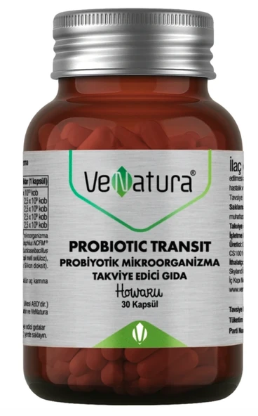VeNatura Probiotic Transit Probiyotik Mikroorganizma 30 Kapsül ürün görseli 1