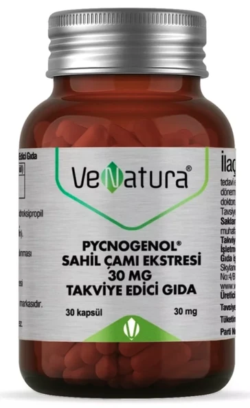 Venatura Pycnogenol Sahil Çamı Ekstresi 30 mg 30 Kapsül ürün görseli 1