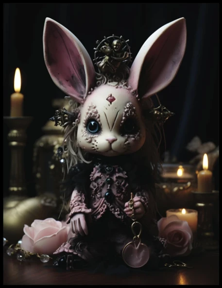Gothic Pastel Stuffed Bunny Voodoo Doll, 3 (Sketchbook): Embrace The Dark Whimsy And Unleash Your Creativity ürün görseli 1