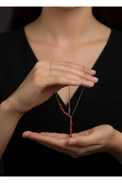 925 Ayar Gümüş Uğur Böceği Şans Kolyesi - Resim 5