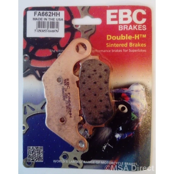 Ebc Yamaha Yzf R25 Arka Fren Balatası Ebc FA662HH Sinterli Balata N11.60442 ürün görseli 1