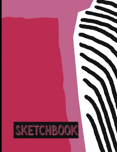 Sketch Book For Girls/Teens/Women: Cute, Unique Red Abstract Background! Large Blank Sketchbook For Girls/Teens/Women, Notebook Or Journal For: ... 110 Blank Pages, 8.5X11, Drawing Sketchbook ürün görseli 1