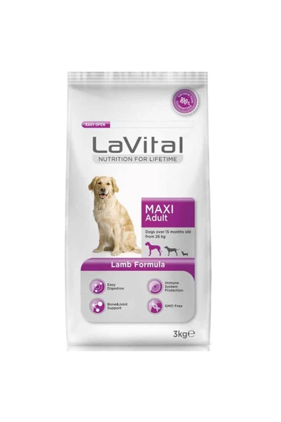 Lavıtal Dog Maxı Adult Lamb Köpek Maması 3 Kg ürün görseli 1