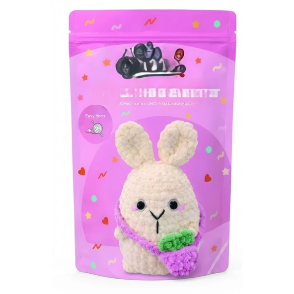 Yeni Başlayanlar İçin Tavşan Amigurumi Örgü Kiti ürün görseli 1