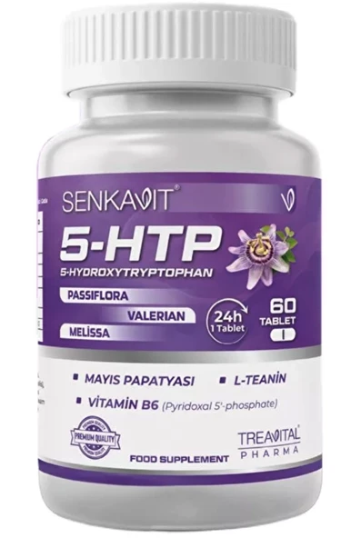 senkavit 5 HTP, Valeriana, Melisa, L-Teanin ve Vitamin B6 içeren 60 Lı Tablet ürün görseli 1