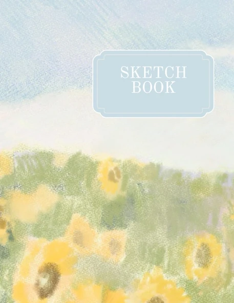 Sunflower Book: Sketch Book : Notebook For Drawing, Writing, Painting, Sketching Or Doodling, 8.5" X 11", 120 Pages ürün görseli 1