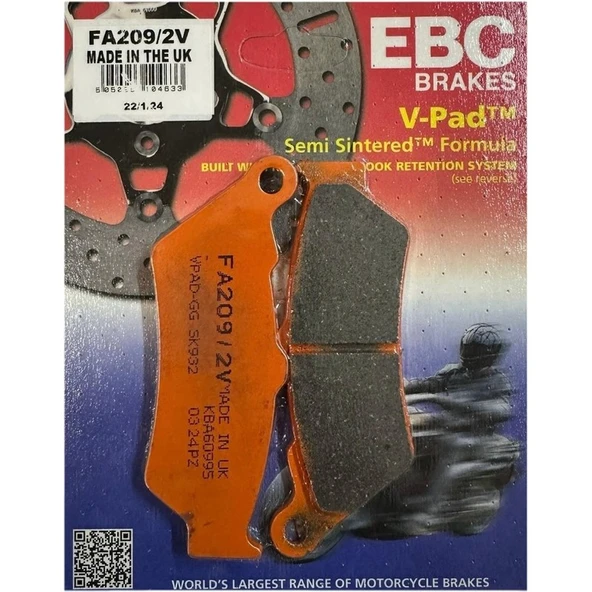 Ebc FA209/2V Fren Balatası Orjinal ürün görseli 1
