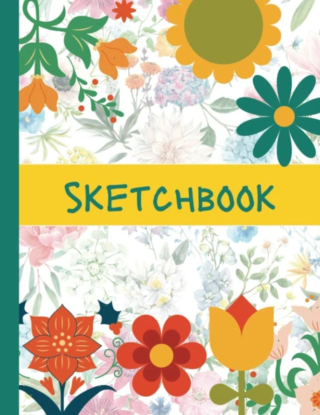 Independently Published Sketch Book: Sketchbook Notebook Flowers Theme For Drawing And Doodling Sketching For Kids And Adults ürün görseli 1