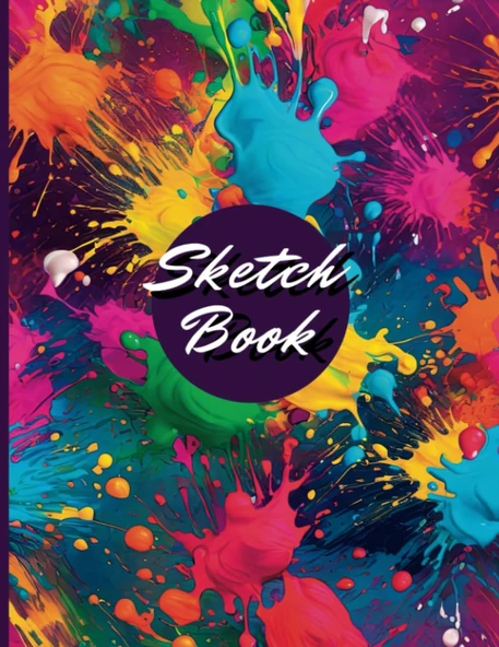 Colorful Sketch Book: Blank Paper Pad 8.5" X 11" For Drawing, Writing, Painting, Sketching, And Doodling: A Large Unlined Journal Notebook For Artists And Creatives ürün görseli 1