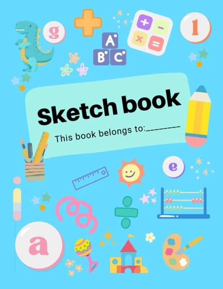 Sketchbook & Notebook : Large Blank Paper For Drawing , Writing, Painting: Perfect For Students, Kids, School Or Special Gift ürün görseli 1