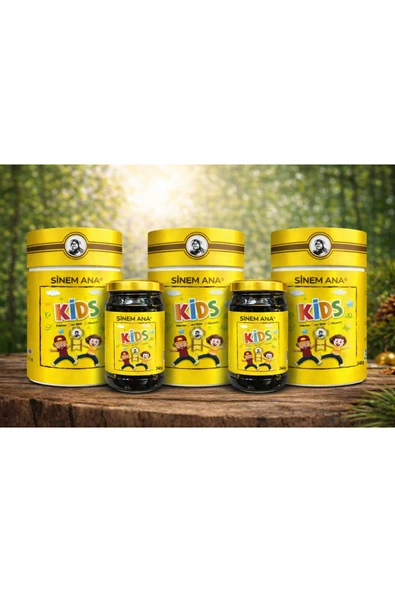 Sinem ana Kids Arı Sütü Pekmez Bal ve Vitamin Katkılı Kakaolu Macun 240 gr X 3 ADET ürün görseli 1