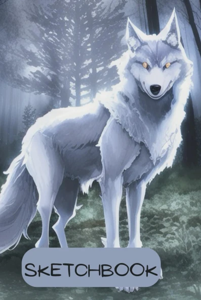Independently Published Great Sketchbook Planner- Sketching A Wolf Pack (White, Black Cards): Sketching Predatory Animals, 0-12 Years, Girl,300 Pages ürün görseli 1