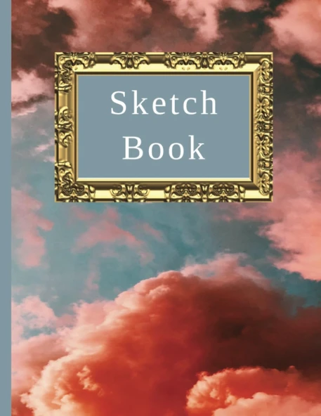 Sketch Book | Large Notebook For Drawing, Painting, Doodling, And Being Creative | Pages Contain Unique Frames To Complete Your Artwork Masterpieces | ... Made In The Usa | 8.5 X 11, 110 Page Journal ürün görseli 1