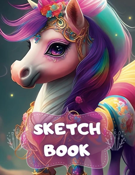 Sketchbook: For Painting, Drawing Or Doodling, 120 Pages, (8.5X11), Purple Cover ürün görseli 1