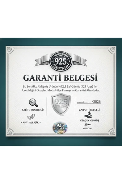 925 Ayar Gümüş Papatya Şans Kolyesi - Resim 8